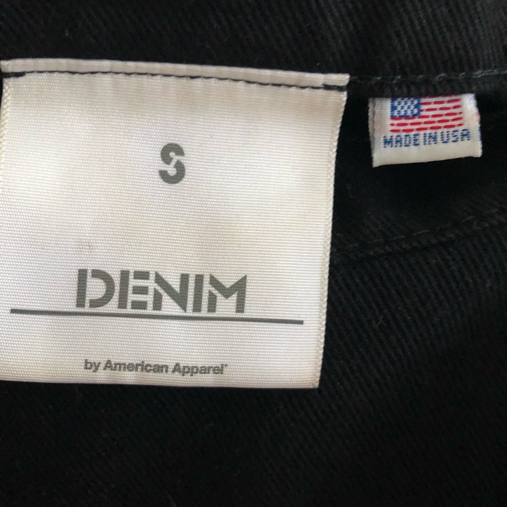 American apparel black denim skirt